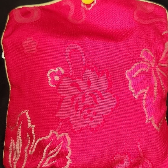 Vibrant Pink Floral Travel Bag For jewellery - Picture 2 of 2